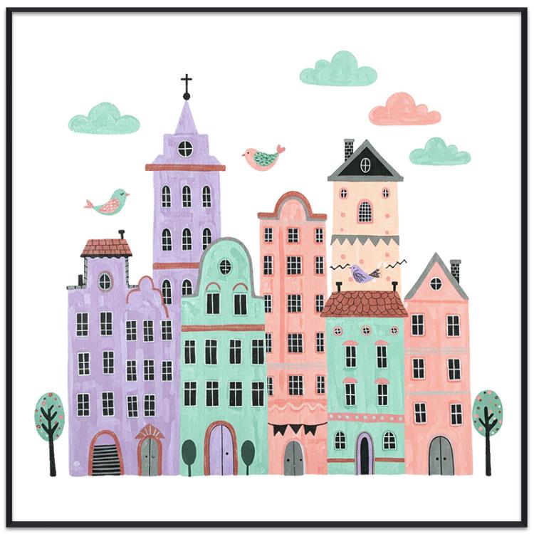 Castle Decorative Painting with PS Frame Print On Your Demand, 15x20cm, 20x20cm, 30x30cm, 40x40cm, 50x50cm, 60x60cm, 70x70cm, 80x80cm, 90x90cm