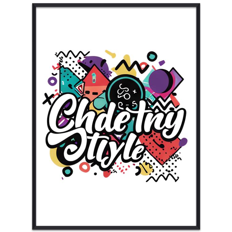 Graffiti Decorative Painting with PS Frame Print On Your Demand, 15x20cm, 20x20cm, 30x30cm, 40x40cm, 50x50cm, 60x60cm, 70x70cm, 80x80cm, 90x90cm