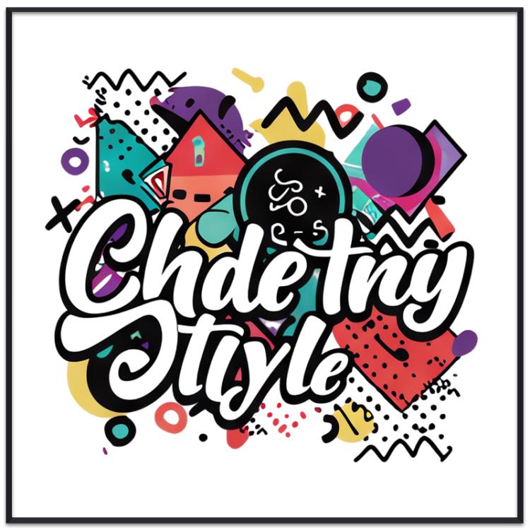 Graffiti Decorative Painting with PS Frame Print On Your Demand, 15x20cm, 20x20cm, 30x30cm, 40x40cm, 50x50cm, 60x60cm, 70x70cm, 80x80cm, 90x90cm