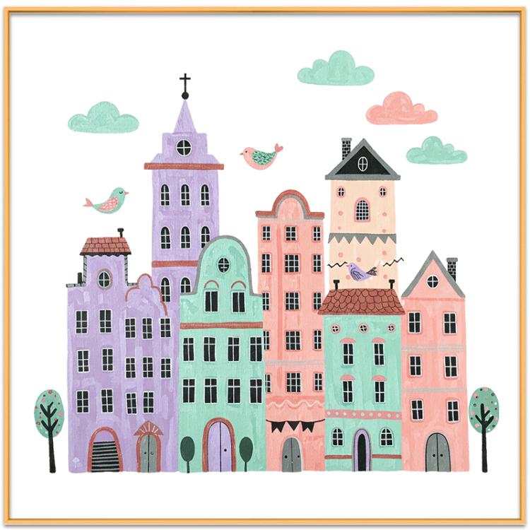 Castle Decorative Painting with Aluminum Alloy Frame Print On Your Demand, 15x20cm, 20x20cm, 30x30cm, 40x40cm, 50x50cm, 60x60cm, 70x70cm, 80x80cm, 90x90cm