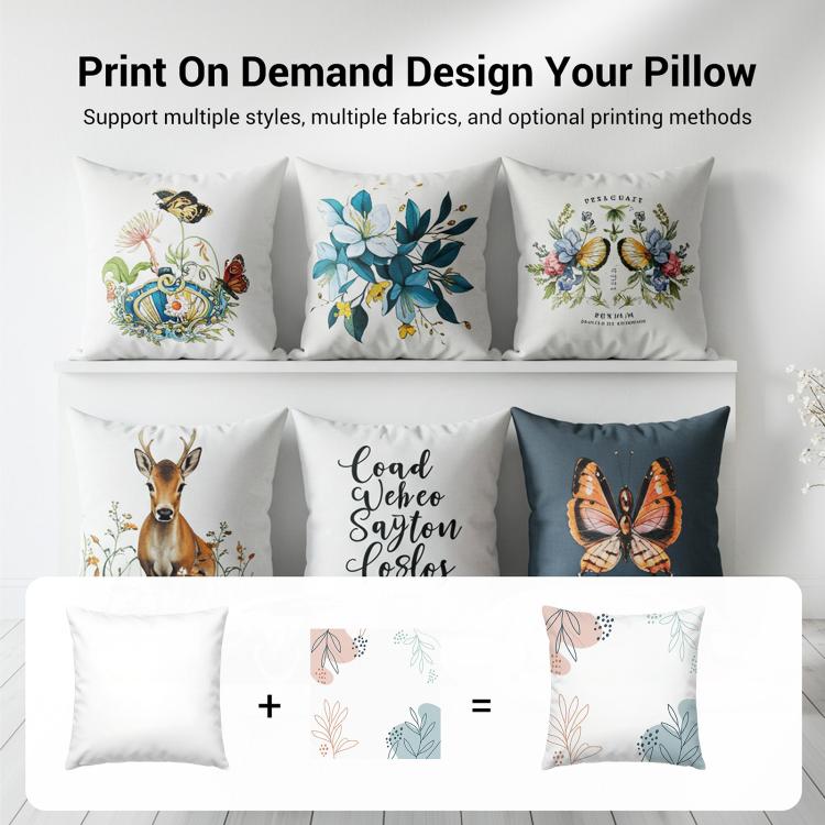 Orange Alphabet Printed Sofa Pillow Case No Core Print On Your Demand, 35x35cm, 40x40cm, 45x45cm