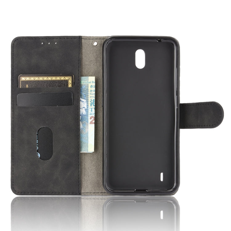 Solid Color Skin Feel Magnetic Buckle Horizontal Flip Calf Texture PU Leather Case with Holder & Card Slots & Wallet, For Nokia C2