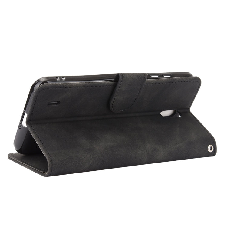 Solid Color Skin Feel Magnetic Buckle Horizontal Flip Calf Texture PU Leather Case with Holder & Card Slots & Wallet, For Nokia C2