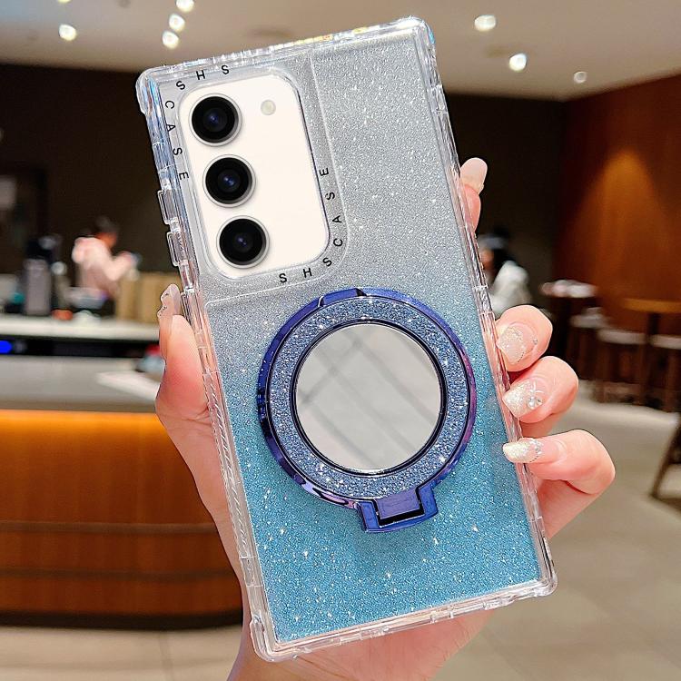 Mirror Holder Glitterr MagSafe Phone Case, For Samsung Galaxy S23, For Samsung Galaxy S22 Ultra, For Samsung Galaxy S22+, For Samsung Galaxy S22