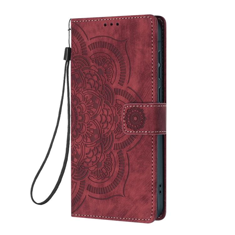 Mandala Embossed Retro Frosted Leather Phone Case, For iPhone 14 Pro Max, For iPhone 7 / 8 / SE 2022, For iPhone 13 Pro Max, For iPhone 13 Pro