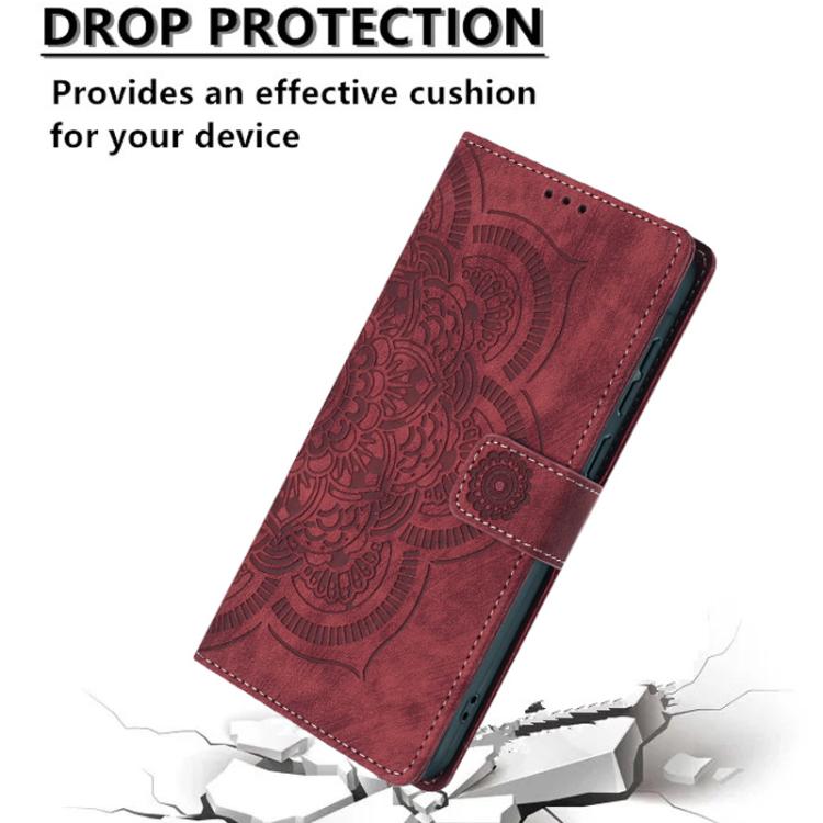 Mandala Embossed Retro Frosted Leather Phone Case, For iPhone 14 Pro Max, For iPhone 7 / 8 / SE 2022, For iPhone 13 Pro Max, For iPhone 13 Pro