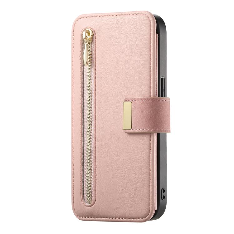Ring Zipper Wallet RFID Blocking MagSafe Leather Phone Case, For iPhone 14 Plus, For iPhone 14, For iPhone 14 Pro