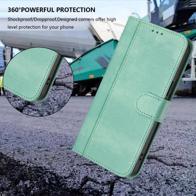 Line Splicing Buckle Retro Leather Phone Case, For iPhone 17, For iPhone Air, For iPhone 16 Pro Max