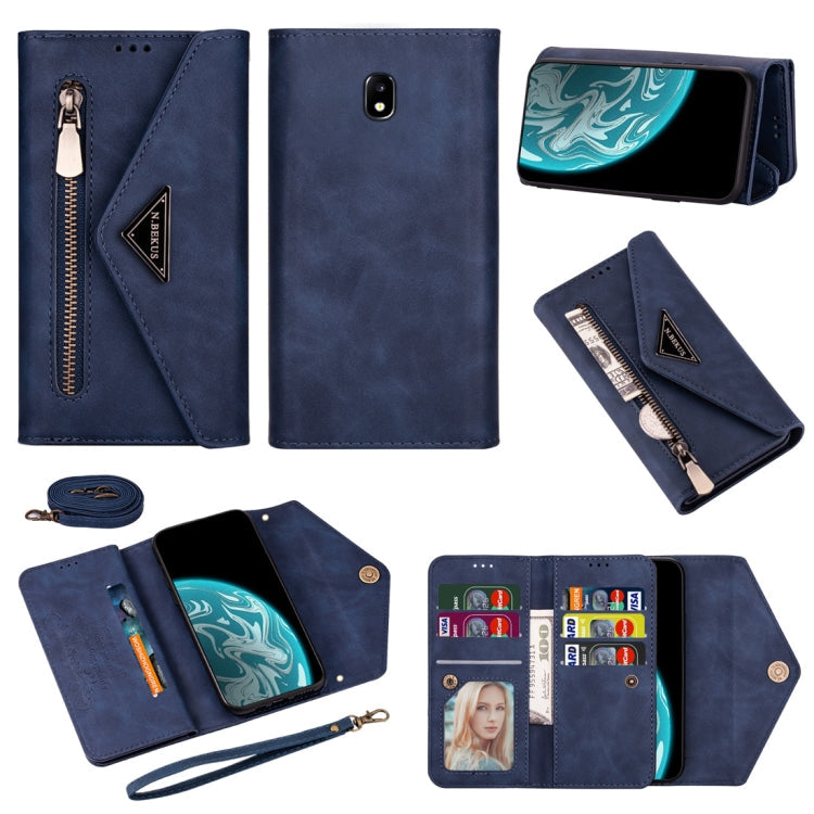 Skin Feel Zipper Horizontal Flip Leather Case with Holder & Card Slots & Photo Frame & Lanyard & Long Rope, For Samsung Galaxy J5 (2017) / J530 EU Version, For Samsung Galaxy J7 (2017) / J730 EU Version, For Samsung Galaxy S7, For Samsung Galaxy S7 edge