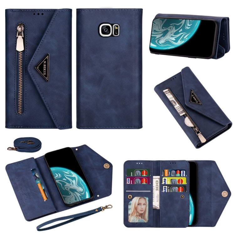 Skin Feel Zipper Horizontal Flip Leather Case with Holder & Card Slots & Photo Frame & Lanyard & Long Rope, For Samsung Galaxy J5 (2017) / J530 EU Version, For Samsung Galaxy J7 (2017) / J730 EU Version, For Samsung Galaxy S7, For Samsung Galaxy S7 edge