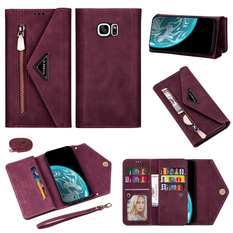 Skin Feel Zipper Horizontal Flip Leather Case with Holder & Card Slots & Photo Frame & Lanyard & Long Rope, For Samsung Galaxy J5 (2017) / J530 EU Version, For Samsung Galaxy J7 (2017) / J730 EU Version, For Samsung Galaxy S7, For Samsung Galaxy S7 edge