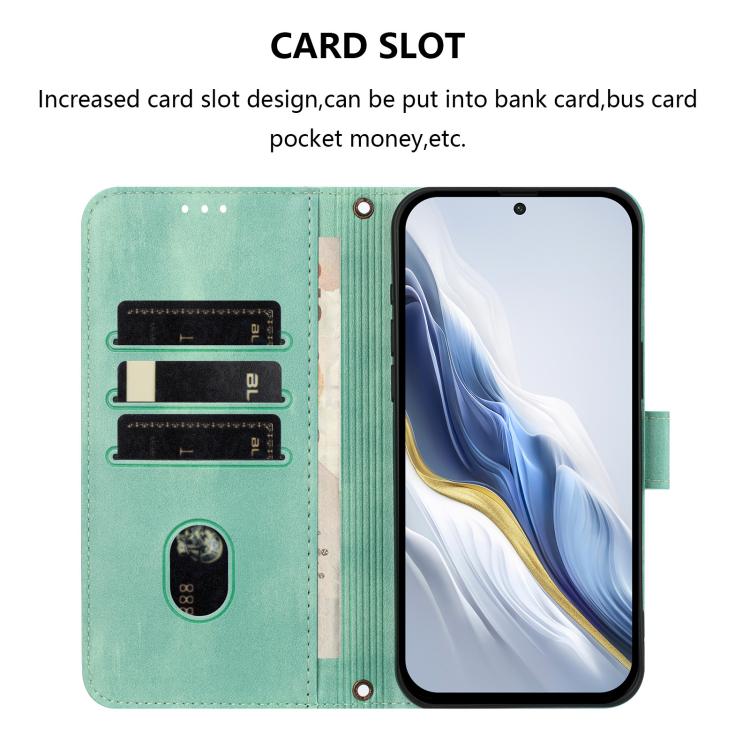 Line Splicing Buckle Retro Leather Phone Case, For Blackview A53