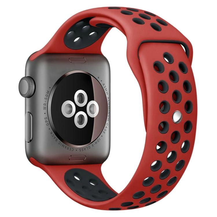 xDfind Two Color Silicone Sports Watch Band, For Apple Watch 46mm / 49mm / 45mm / 44mm, For Apple Watch 42mm / 41mm / 40mm / 38mm