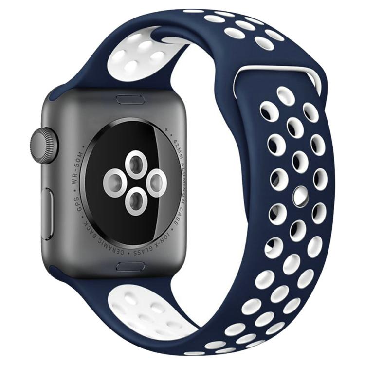 xDfind Two Color Silicone Sports Watch Band, For Apple Watch 46mm / 49mm / 45mm / 44mm, For Apple Watch 42mm / 41mm / 40mm / 38mm