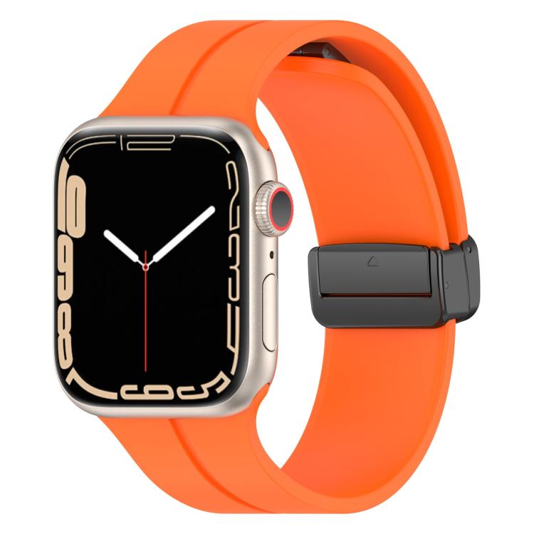 xDfind Solid Color Magnetic Buckle Silicone Watch Band, For Apple Watch 46mm / 49mm / 45mm / 44mm, For Apple Watch 42mm / 41mm / 40mm / 38mm