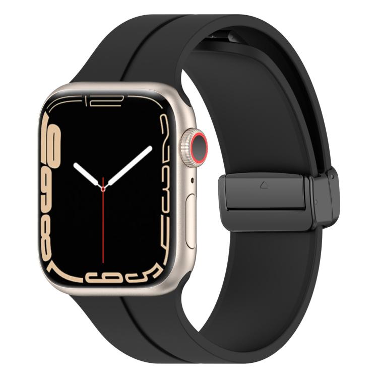 xDfind Solid Color Magnetic Buckle Silicone Watch Band, For Apple Watch 46mm / 49mm / 45mm / 44mm, For Apple Watch 42mm / 41mm / 40mm / 38mm