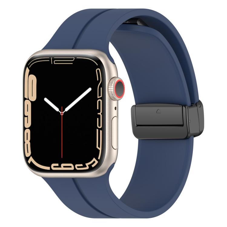 xDfind Solid Color Magnetic Buckle Silicone Watch Band, For Apple Watch 46mm / 49mm / 45mm / 44mm, For Apple Watch 42mm / 41mm / 40mm / 38mm