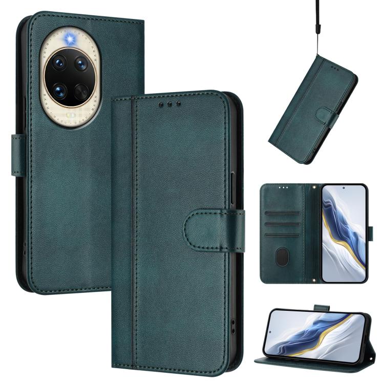 Line Splicing Buckle Retro Leather Phone Case, For Huawei nova 14 Ultra, For Huawei nova 14 Pro, For Huawei nova 14