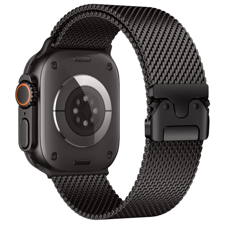 xDfind Umbrella Buckle Fine Mesh Milanese Stainless Steel Watch Band, For Apple Watch 46mm / 49mm / 45mm / 44mm Fine Mesh, For Apple Watch 42mm / 41mm / 40mm / 38mm Fine Mesh
