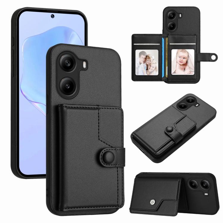 Button Card Bag RFID Anti-theft Phone Case, For Xiaomi 15 Ultra, For Xiaomi Poco X7 Pro