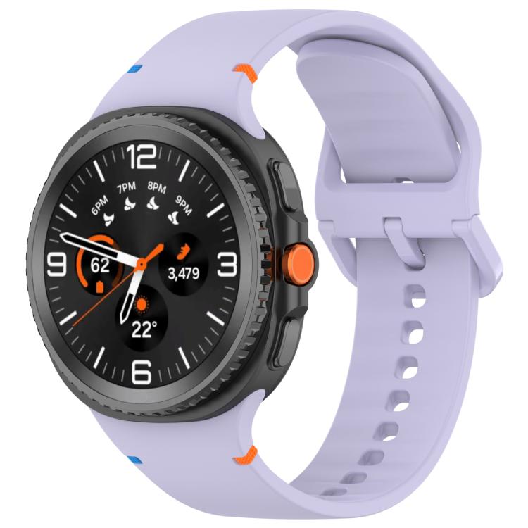 For Galaxy Watch9 / 8 / 8 Classic xDfind Stitched Solid Color Silicone Watch Band, 20mm