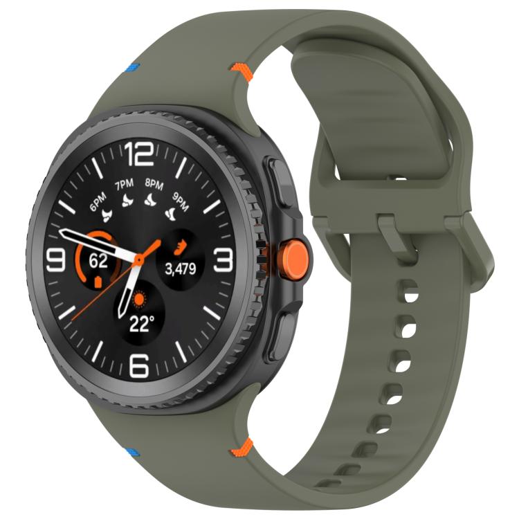 For Galaxy Watch9 / 8 / 8 Classic xDfind Stitched Solid Color Silicone Watch Band, 20mm