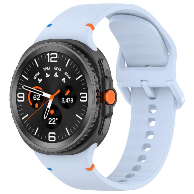For Galaxy Watch9 / 8 / 8 Classic xDfind Stitched Solid Color Silicone Watch Band, 20mm