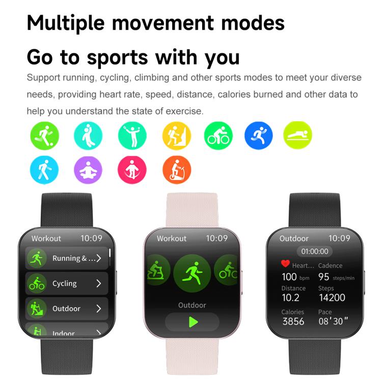 U17 1.85 inch Ultra-thin Curved Screen IP68 Sports Smart Watch