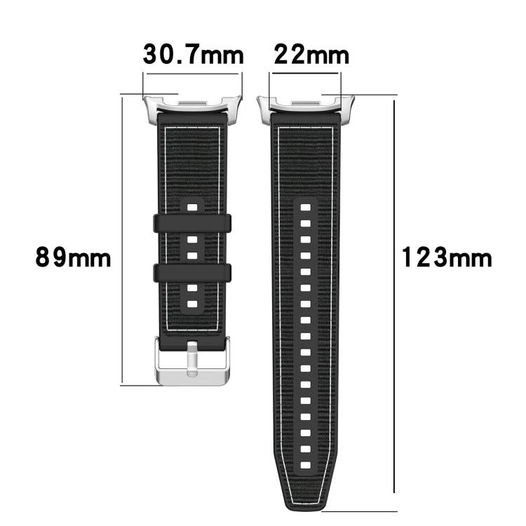 xDfind Hybrid Nylon Braid Silicone Watch Band, For Samsung Galaxy Watch 8 / 8 Classic 22mm