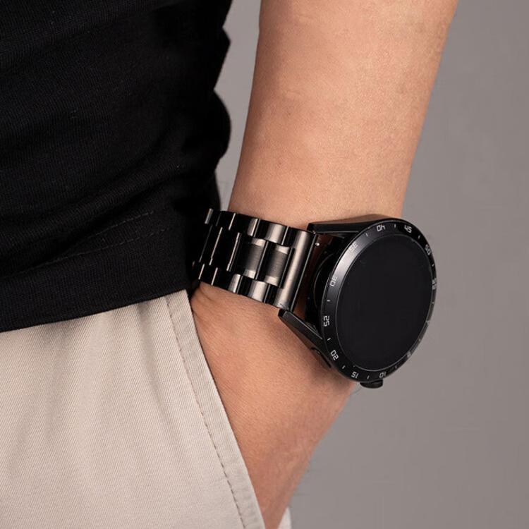 xDfind Five-bead Solid Stainless Steel Butterfly Buckle Watch Band, 14mm, 18mm, 20mm, 22mm