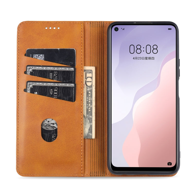 AZNS Magnetic Calf Texture Horizontal Flip Leather Case with Card Slots & Holder & Wallet, For Huawei Nova 7 SE, For Huawei Nova 7, For Huawei Enjoy 20, For Huawei Maimang 9