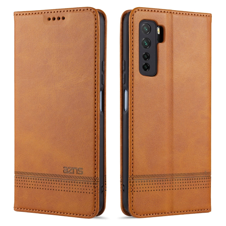 AZNS Magnetic Calf Texture Horizontal Flip Leather Case with Card Slots & Holder & Wallet, For Huawei Nova 7 SE, For Huawei Nova 7, For Huawei Enjoy 20, For Huawei Maimang 9