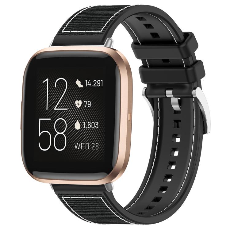 xDfind Hybrid Nylon Braid Silicone Watch Band, For Fitbit Versa 4/Versa3/Sense2/Sense 20mm, For Fitbit Versa 2/Versa/Versa Lite 22mm
