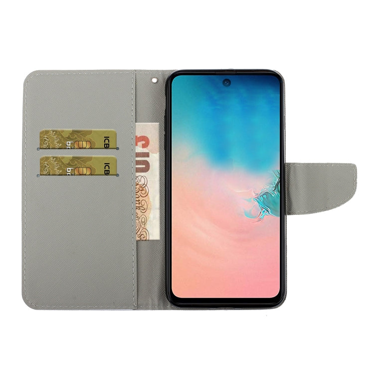 Coloured Drawing Pattern Horizontal Flip PU Leather Case with Holder & Card Slots & Wallet & Lanyard, For Samsung Galaxy A51
