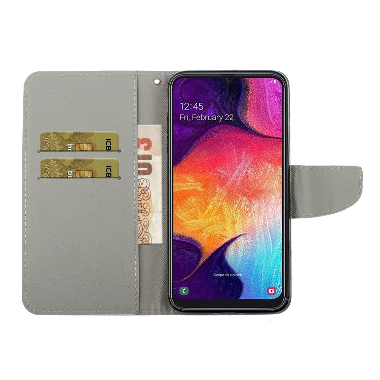 Coloured Drawing Pattern Horizontal Flip PU Leather Case with Holder & Card Slots & Wallet & Lanyard, For Samsung Galaxy A70