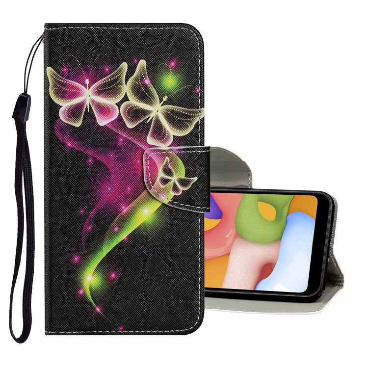 Coloured Drawing Pattern Horizontal Flip PU Leather Case with Holder & Card Slots & Wallet & Lanyard, For Samsung Galaxy A70