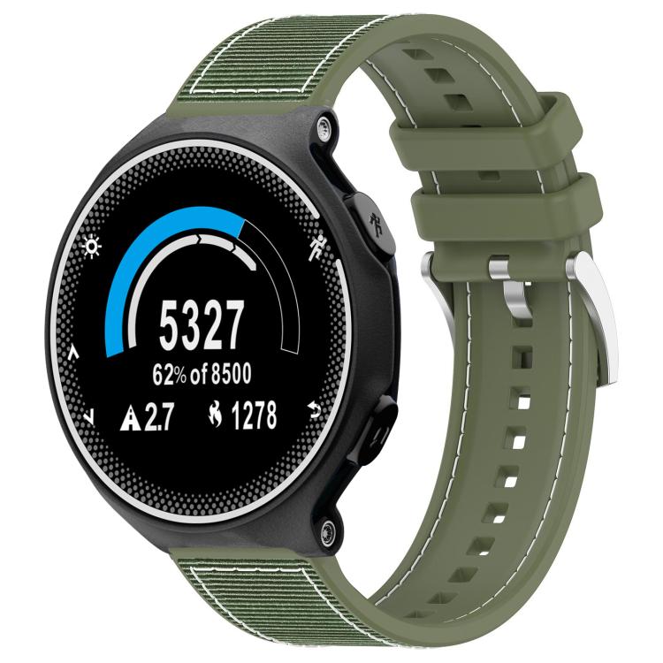 xDfind Hybrid Nylon Braid Silicone Watch Band, For Garmin Fenix 8/7X/6X/5X 26mm, For Garmin Fenix 8/7/6/5 22mm, For Garmin Forerunner 220/235/735/735XT 20mm, For Garmin Forerunner 35/30/35J 20mm