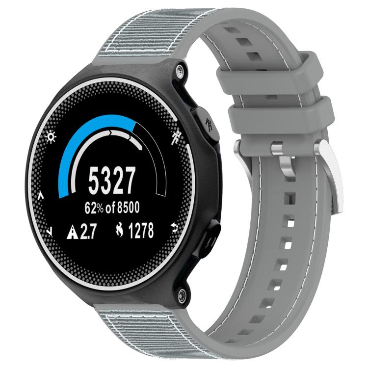 xDfind Hybrid Nylon Braid Silicone Watch Band, For Garmin Fenix 8/7X/6X/5X 26mm, For Garmin Fenix 8/7/6/5 22mm, For Garmin Forerunner 220/235/735/735XT 20mm, For Garmin Forerunner 35/30/35J 20mm