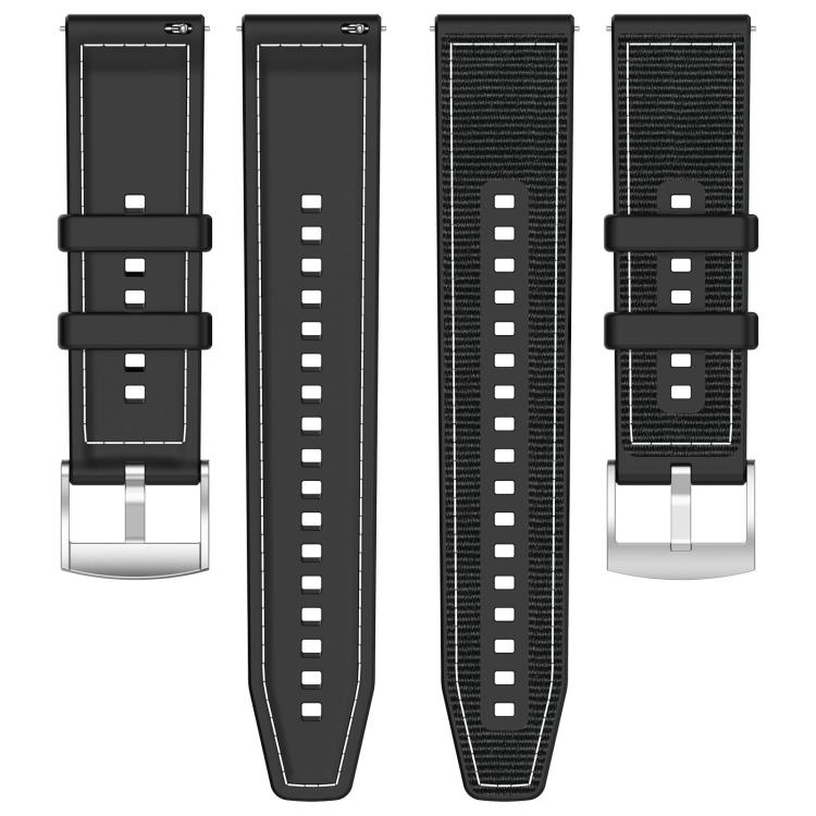 xDfind Hybrid Nylon Braid Silicone Watch Band, For Garmin Fenix 8/7X/6X/5X 26mm, For Garmin Fenix 8/7/6/5 22mm, For Garmin Forerunner 220/235/735/735XT 20mm, For Garmin Forerunner 35/30/35J 20mm