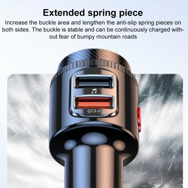 T23 Car FM Transmitter Bluetooth Player Fast Charging, T23