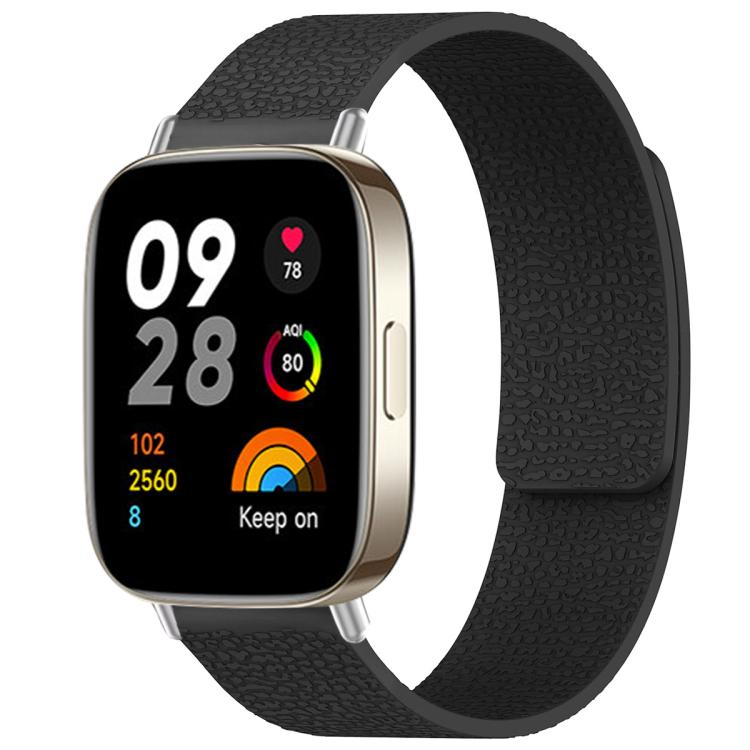 xDfind Litchi Texture Magnetic Silicone Watch Band, For Redmi Watch 3 Active/Watch 3 Lite, For Redmi Watch 3
