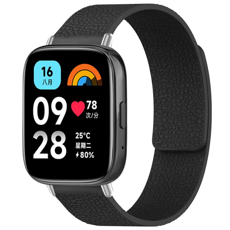 xDfind Litchi Texture Magnetic Silicone Watch Band, For Redmi Watch 3 Active/Watch 3 Lite, For Redmi Watch 3