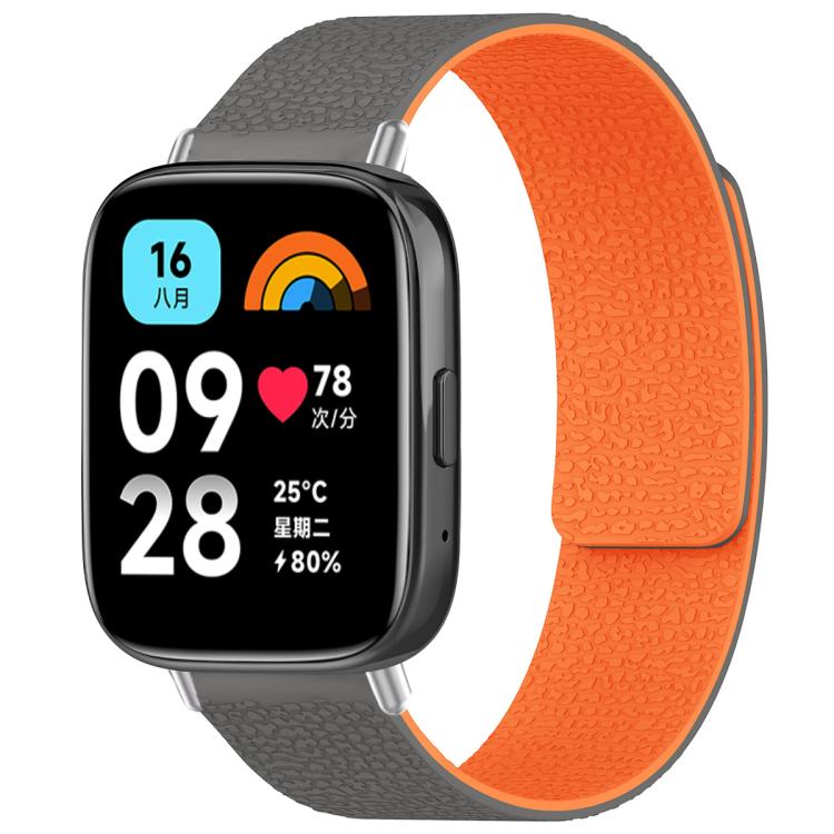 xDfind Litchi Texture Magnetic Silicone Watch Band, For Redmi Watch 3 Active/Watch 3 Lite, For Redmi Watch 3