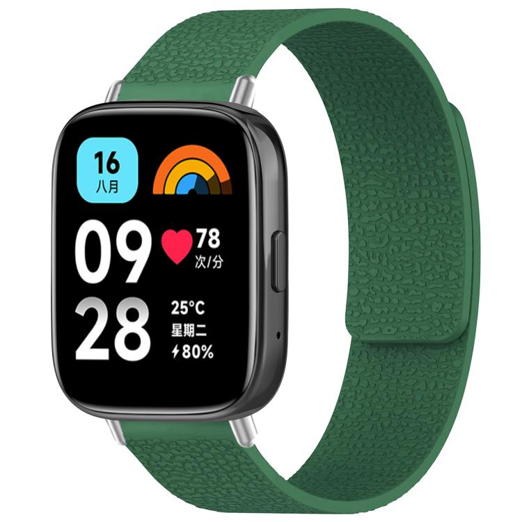 xDfind Litchi Texture Magnetic Silicone Watch Band, For Redmi Watch 3 Active/Watch 3 Lite, For Redmi Watch 3
