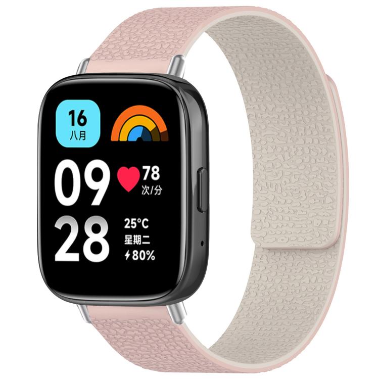 xDfind Litchi Texture Magnetic Silicone Watch Band, For Redmi Watch 3 Active/Watch 3 Lite, For Redmi Watch 3