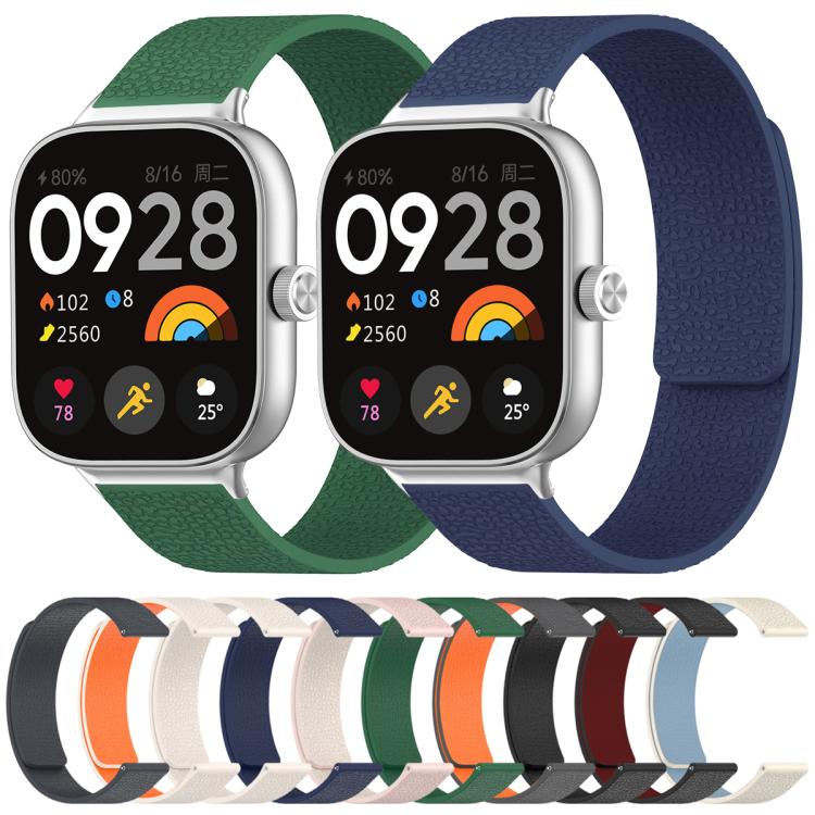 xDfind Litchi Texture Magnetic Silicone Watch Band, For Redmi Watch 3 Active/Watch 3 Lite, For Redmi Watch 3