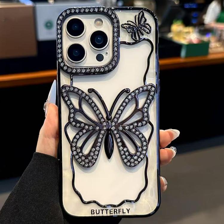 Hollow Butterfly Electroplating TPU Phone Case, For iPhone 18 Pro, For iPhone 18 Pro Max, For iPhone 17 Pro Max, For iPhone 17 Pro, For iPhone 17, For iPhone 16 Pro Max