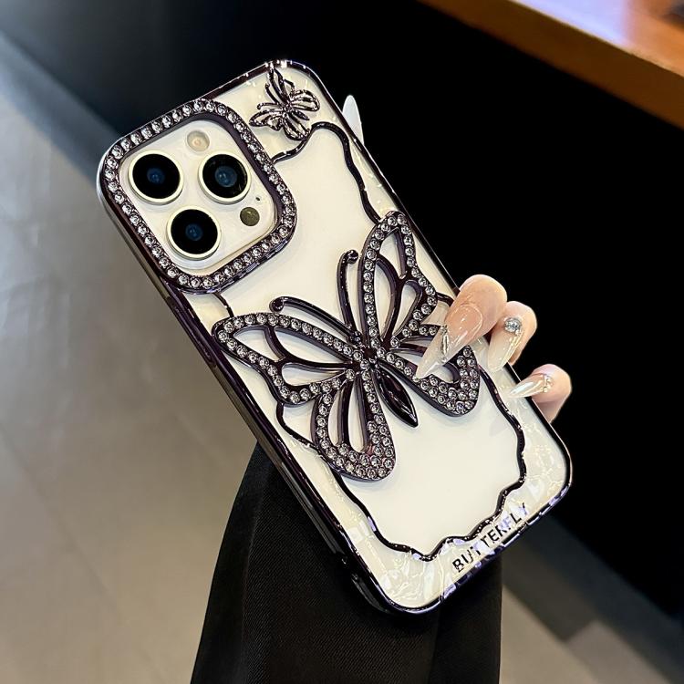 Hollow Butterfly Electroplating TPU Phone Case, For iPhone 18 Pro, For iPhone 18 Pro Max, For iPhone 17 Pro Max, For iPhone 17 Pro, For iPhone 17, For iPhone 16 Pro Max