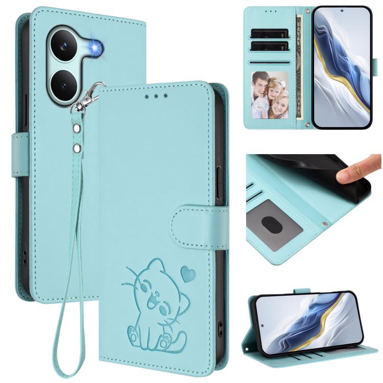 Embossed Heart Cat Leather Phone Case with Hand Strap, For Redmi Turbo 5 Max 5G / Poco X8 Pro Max 5G, For Redmi Turbo 5 5G / Poco X8 Pro 5G