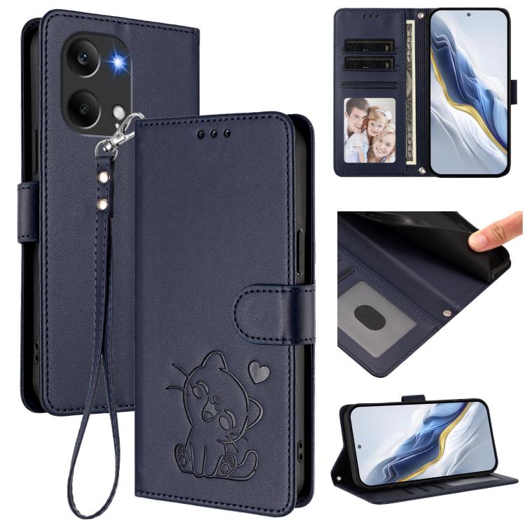 Embossed Heart Cat Leather Phone Case with Hand Strap, For Redmi Turbo 5 Max 5G / Poco X8 Pro Max 5G, For Redmi Turbo 5 5G / Poco X8 Pro 5G
